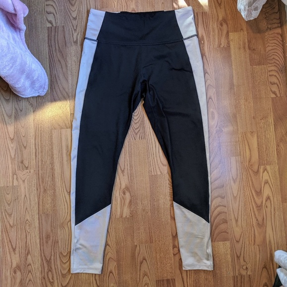 Lucy Pants - Lucy High Waist Rise Black Champagne Leggings